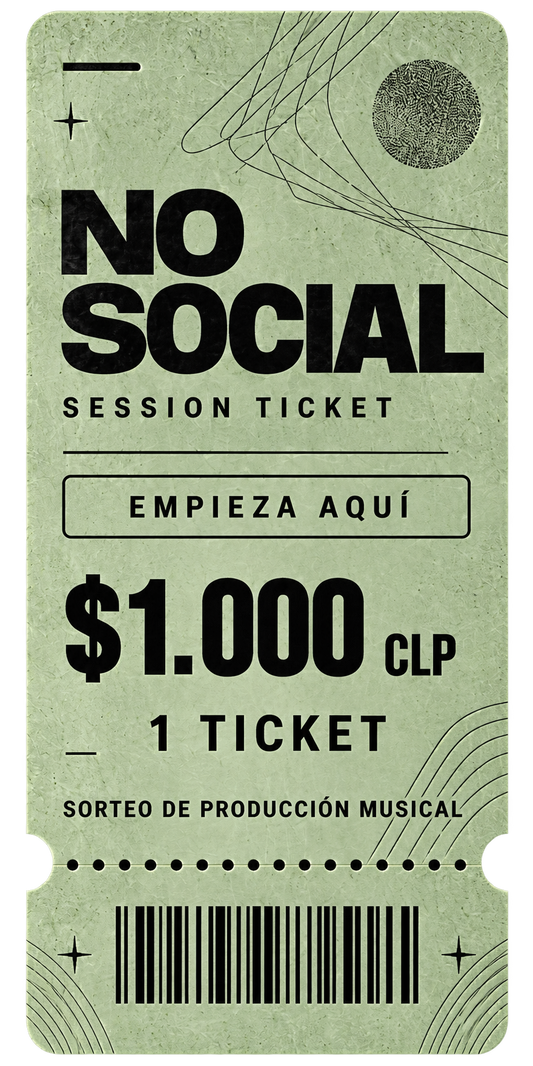1 TICKET SORTEO NO SOCIAL SESSION