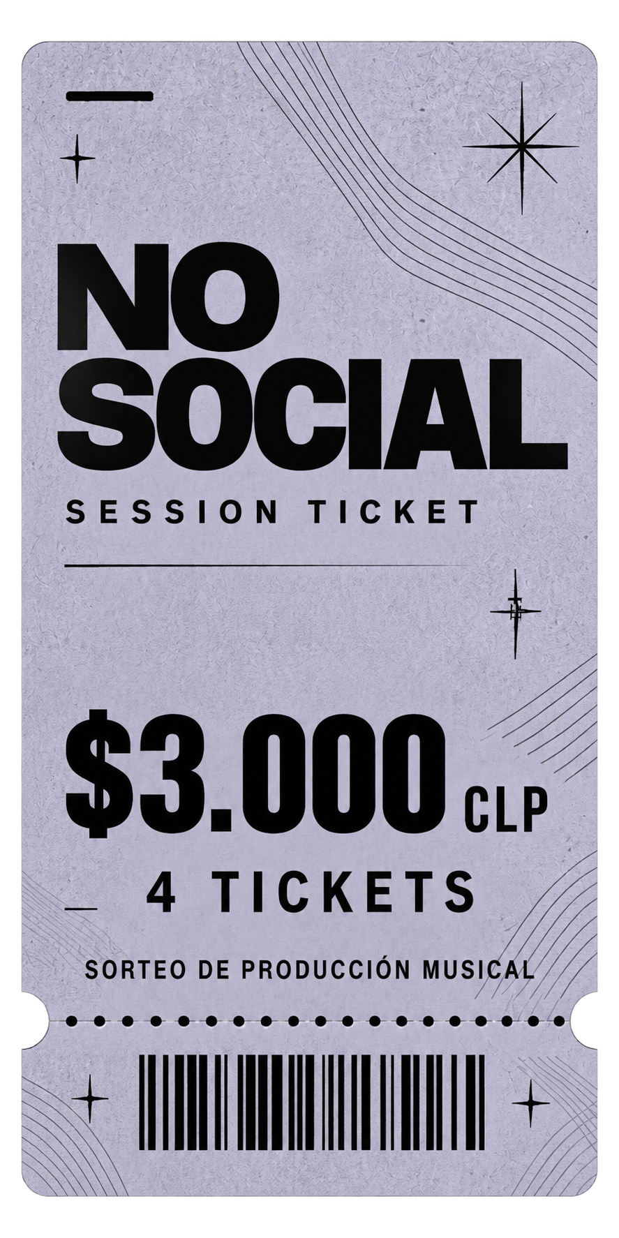4 TICKETS SORTEO NO SOCIAL SESSION