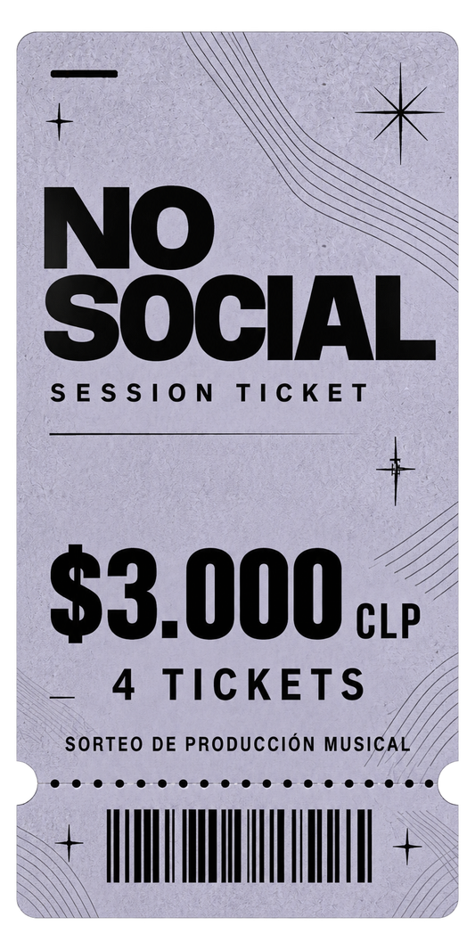 4 TICKETS SORTEO NO SOCIAL SESSION