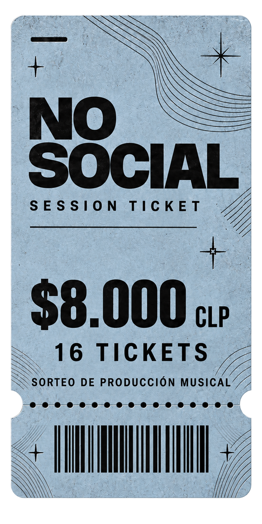 16 TICKETS SORTEO NO SOCIAL SESSION