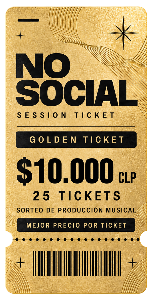 25 TICKETS SORTEO NO SOCIAL SESSION